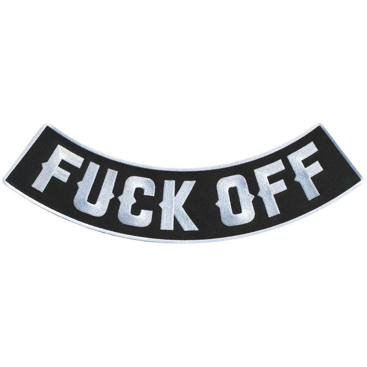 Detailed Hot Leathers Fuck Off 12 X 3 Bottom Rocker Patch PPM5193 Expertly Made