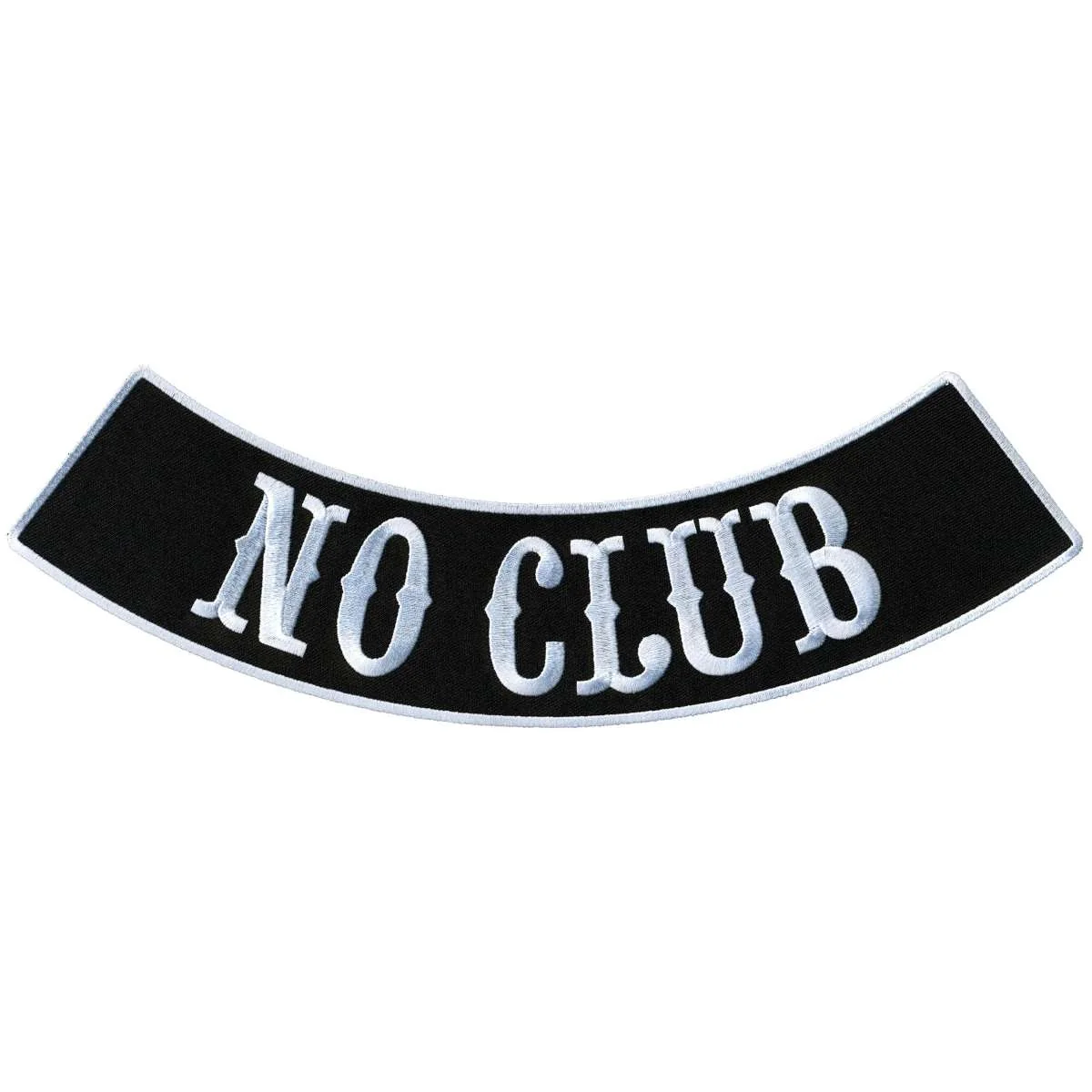 Flexible Hot Leathers No Club 12 X 3 Bottom Rocker Patch PPM5171 Dependable