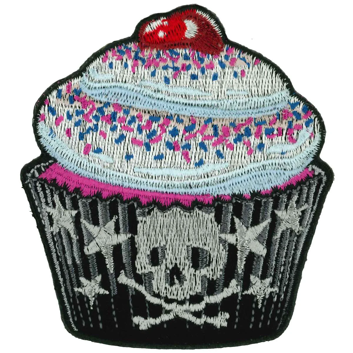 Flexible Hot Leathers Cupcake Skull 3.25 Patch PPQ1533 Green