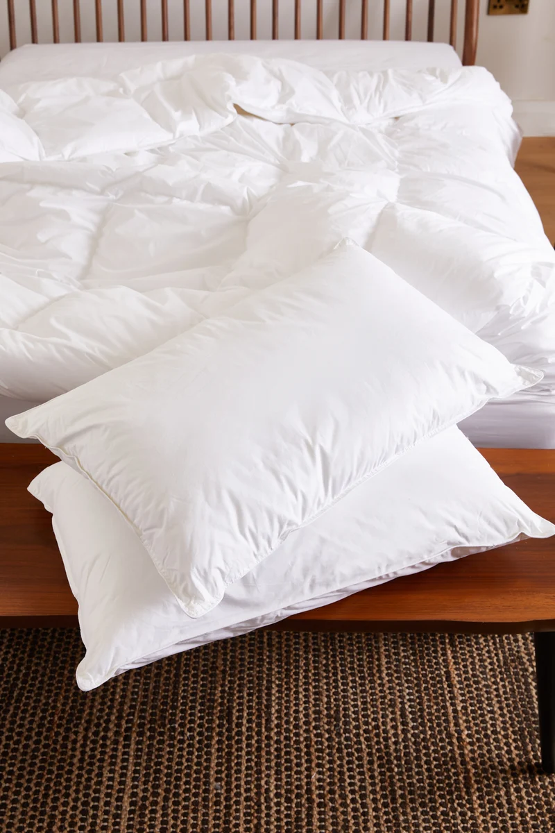 Top-Quality Foxford Tummy Sleeper Twin Pack Pillow Organic