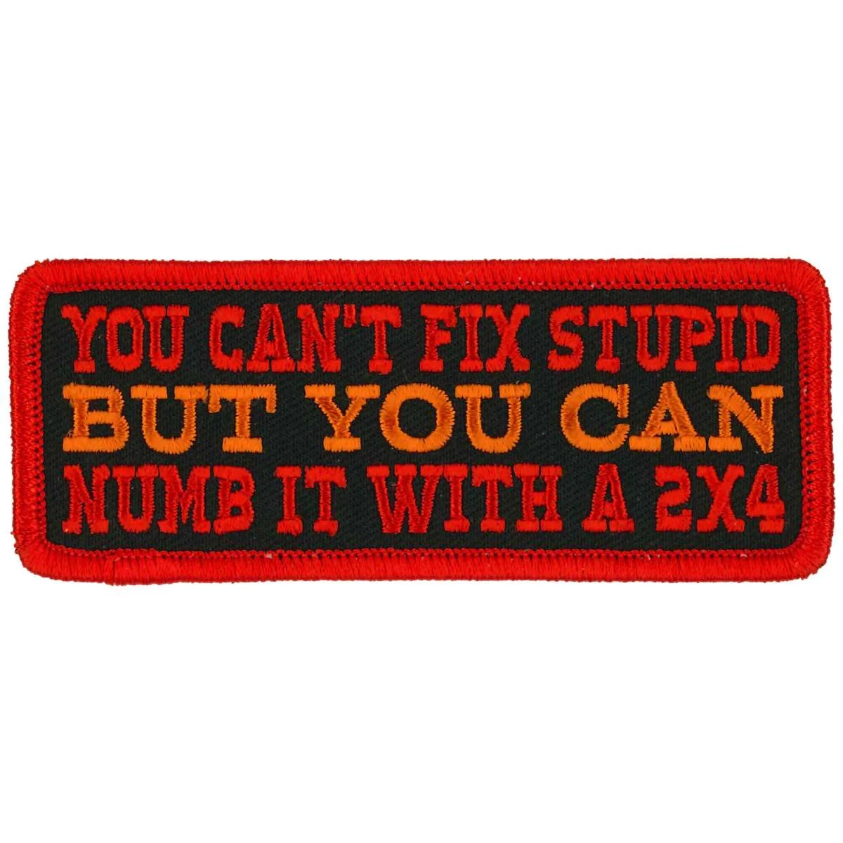 Dependable Hot Leathers You Can’t Fix Stupid 4 X 2 Patch PPL9996 Original Design
