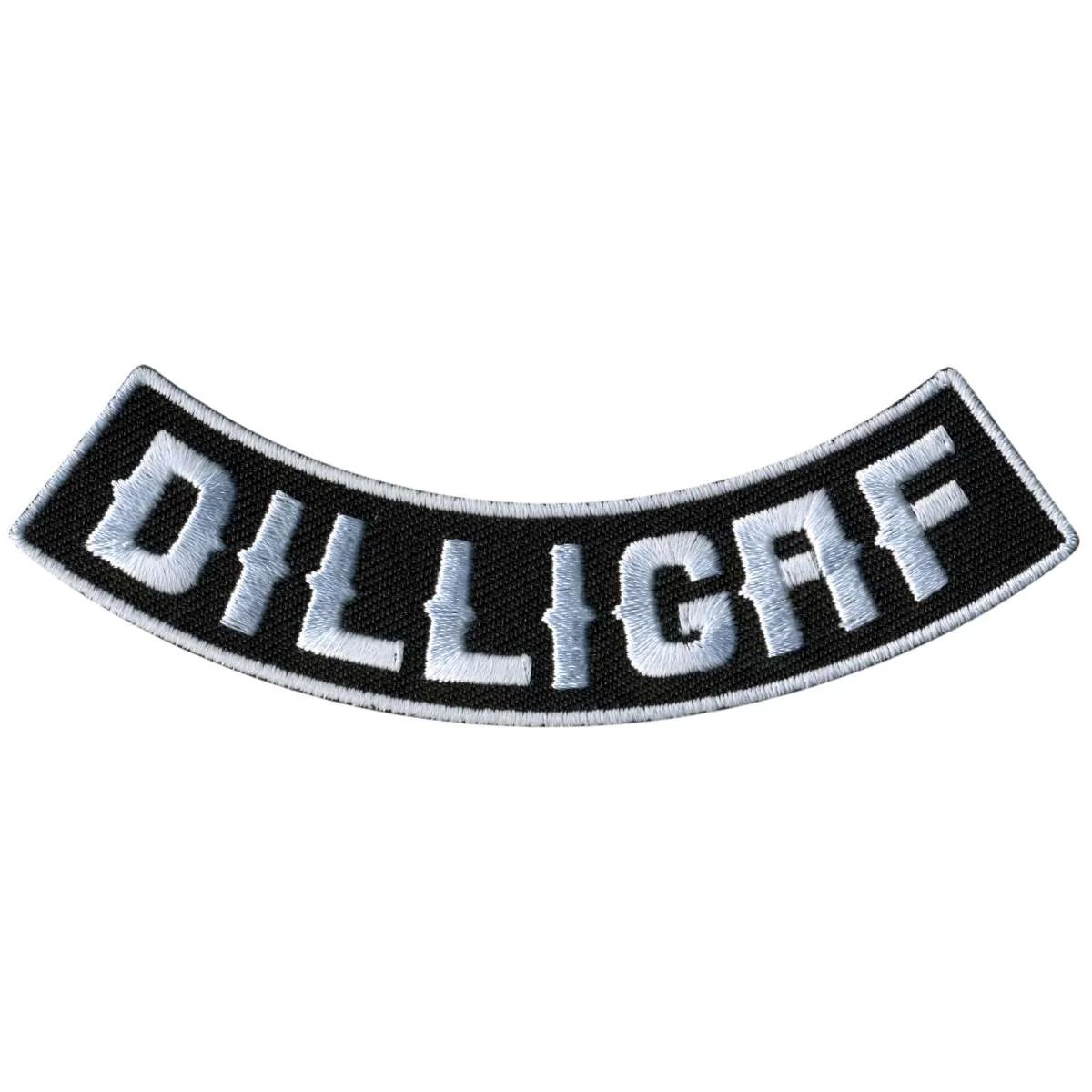 Top-Quality Hot Leathers DILLIGAF 4 X 1 Bottom Rocker Patch PPM5126 Smooth