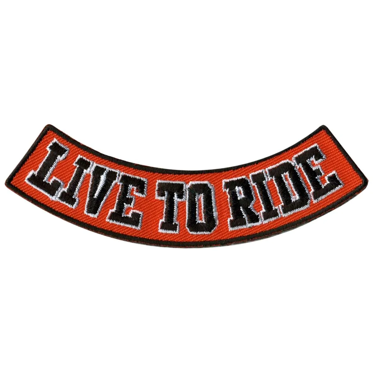 Crafted Hot Leathers Live To Ride 4 X 1 Bottom Rocker Patch PPM5142 Minimalist