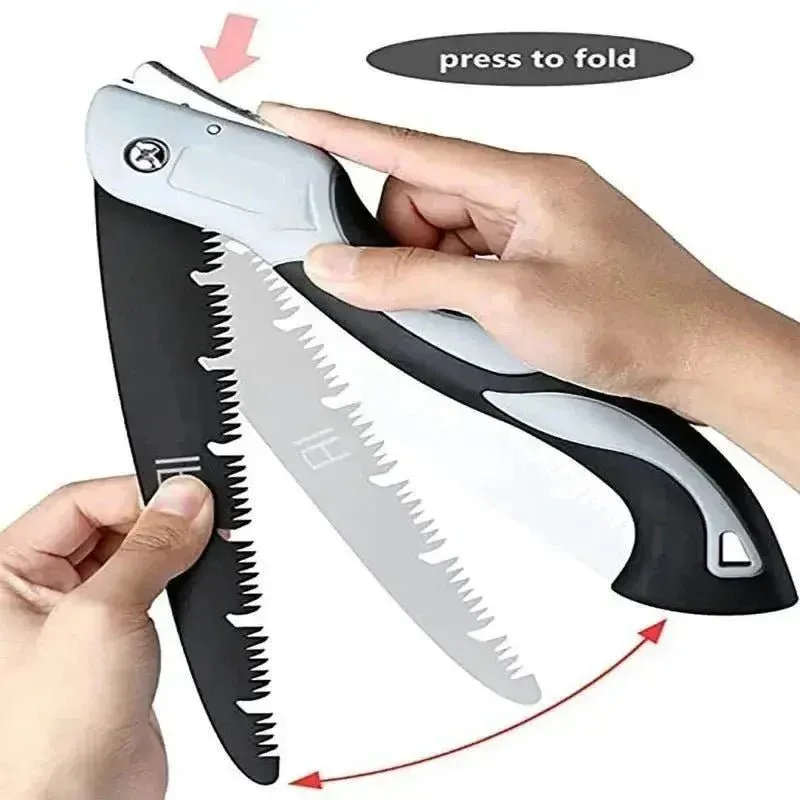 Classic Folding Pruning Saw 180–300mm – Adjustable SK5 Steel Blade for Garden Camping High-End