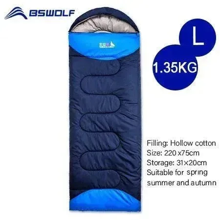 Authentic BSWOLF Ultralight Waterproof Envelope Sleeping Bag – 3-Season Cotton Fill Splicing Double 1.35kg 1.5kg 1.8kg Original Design