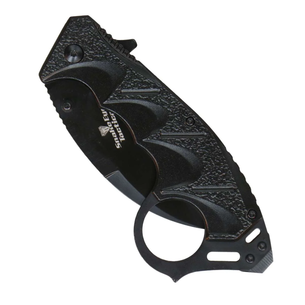 Fast Hot Leathers Black Gravel Knife w Clip KNA1140 Prestigious