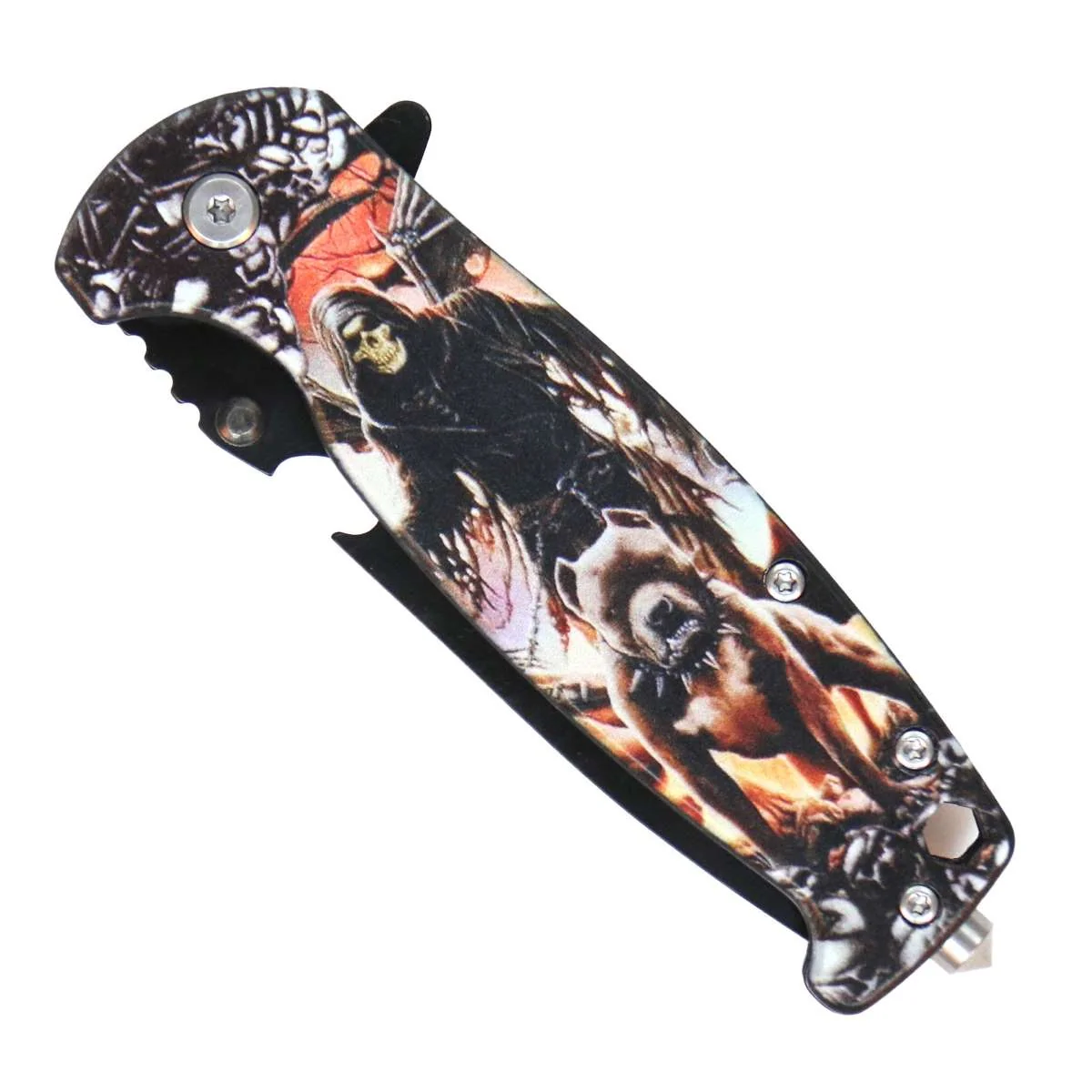 Soft Hot Leathers Skeleton and Freind Knife KNA1177 Casual
