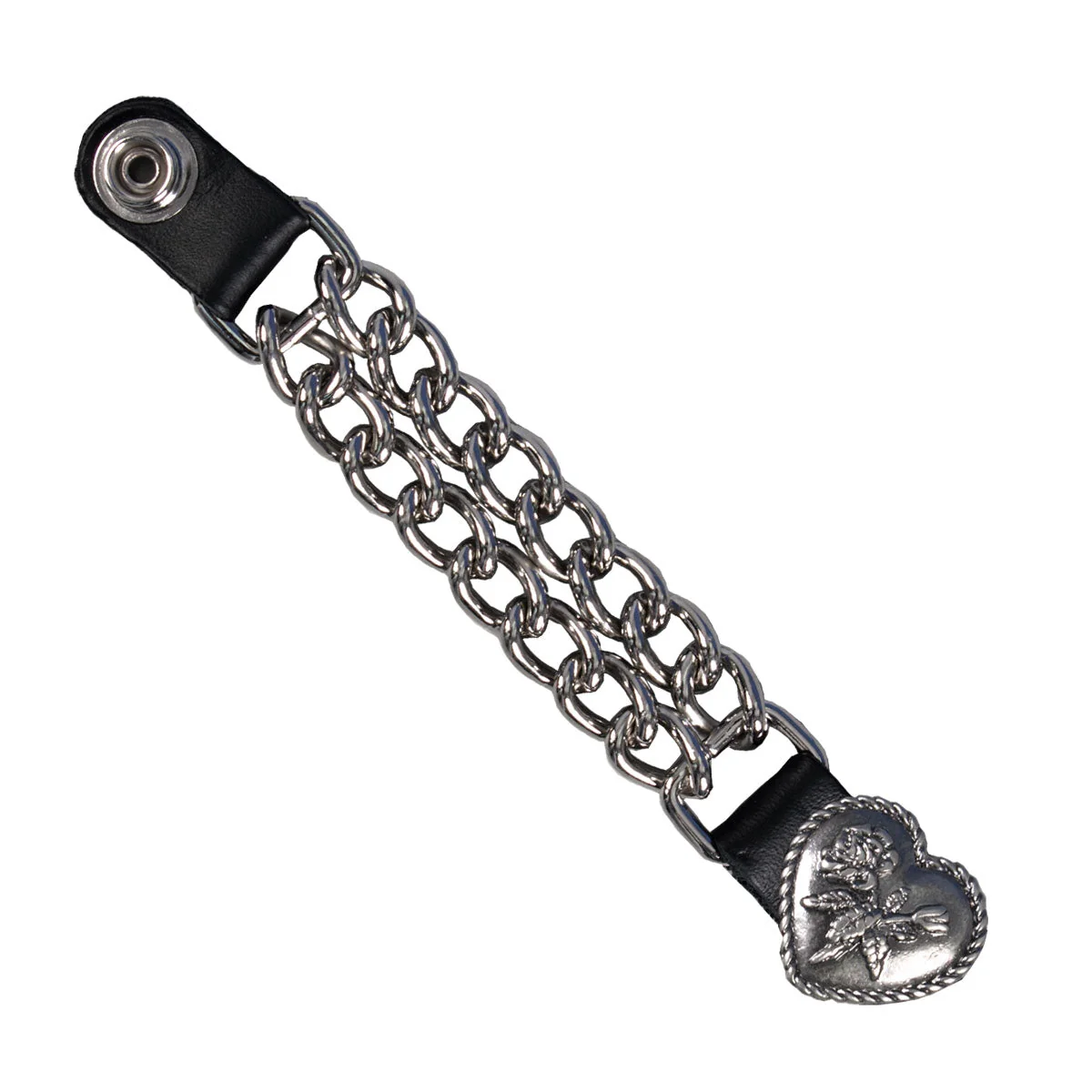 Top-Quality Hot Leathers Heart with Rose Vest Extender VXC1016 Verified