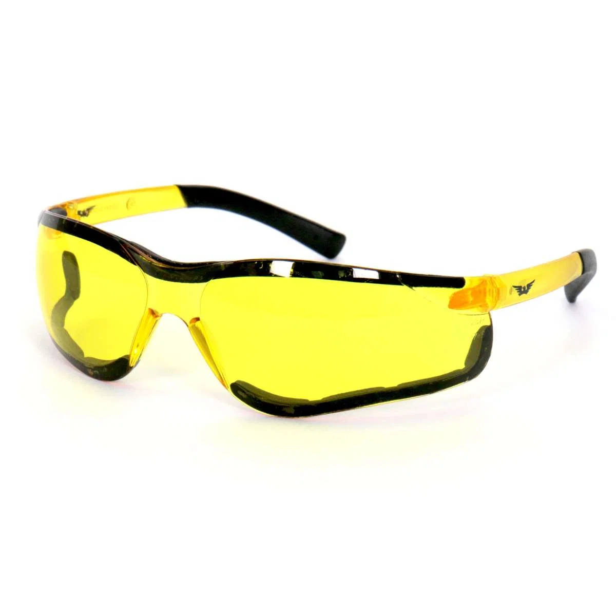 Verified Hot Leathers Safety Wings Sunglasses with Yellow Lenses SGF1067 Advanced