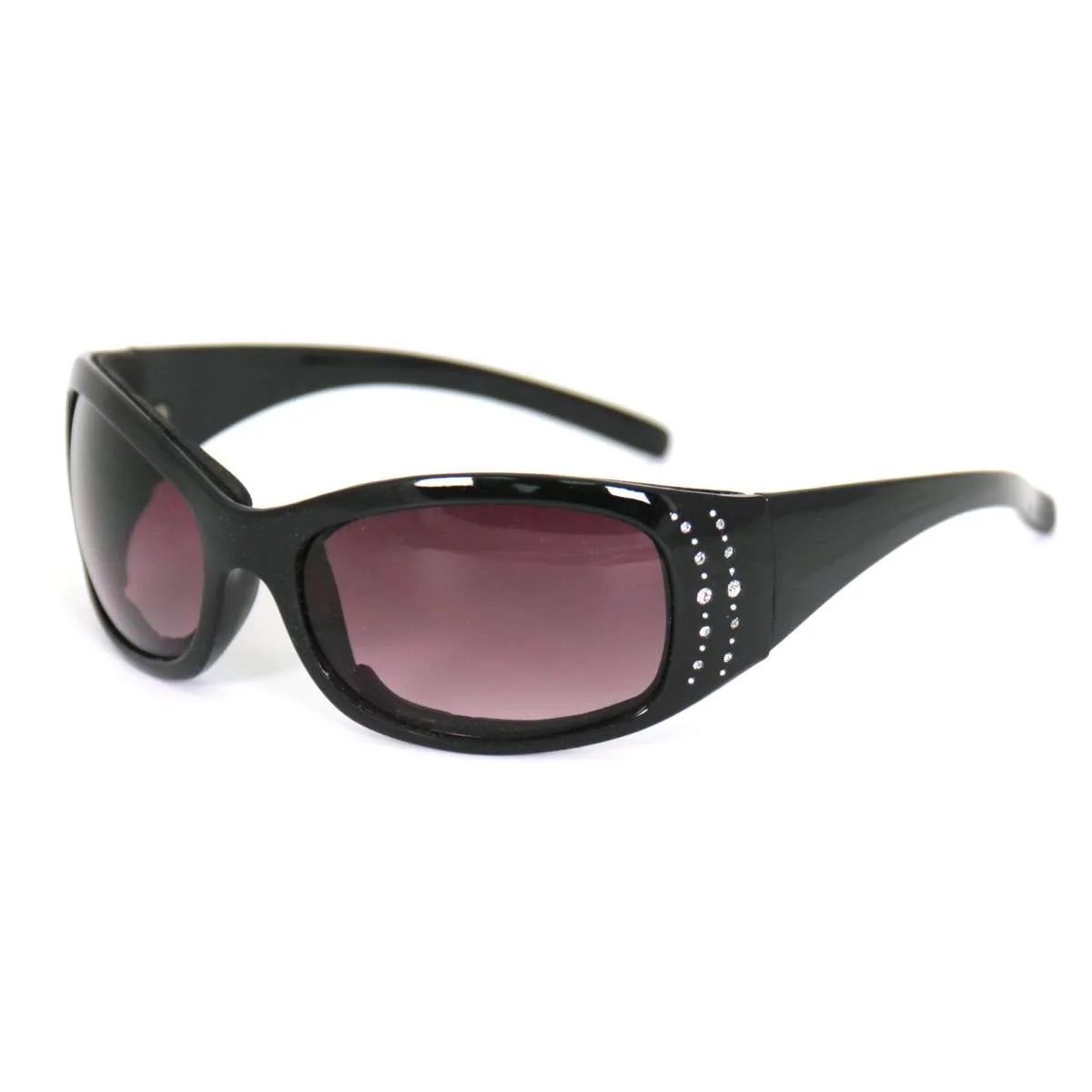 Unique Hot Leathers Bling Sunglasses with Foam Padding and Smoke Lenses SGL2048 Green