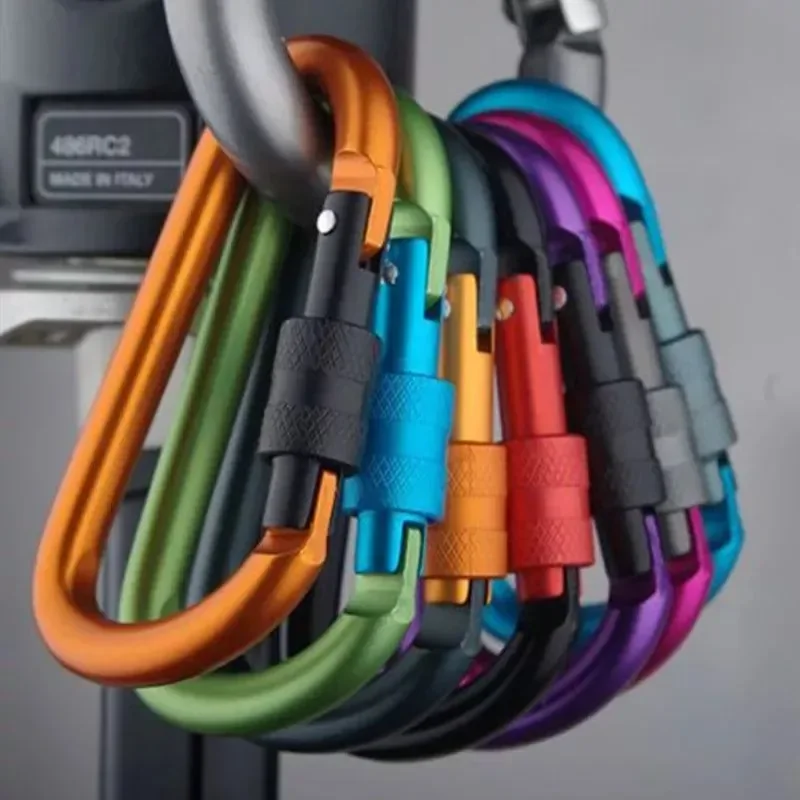 Natural 5PCS Aluminium Alloy Carabiner Clip Set for Outdoor and Daily Use Stylish