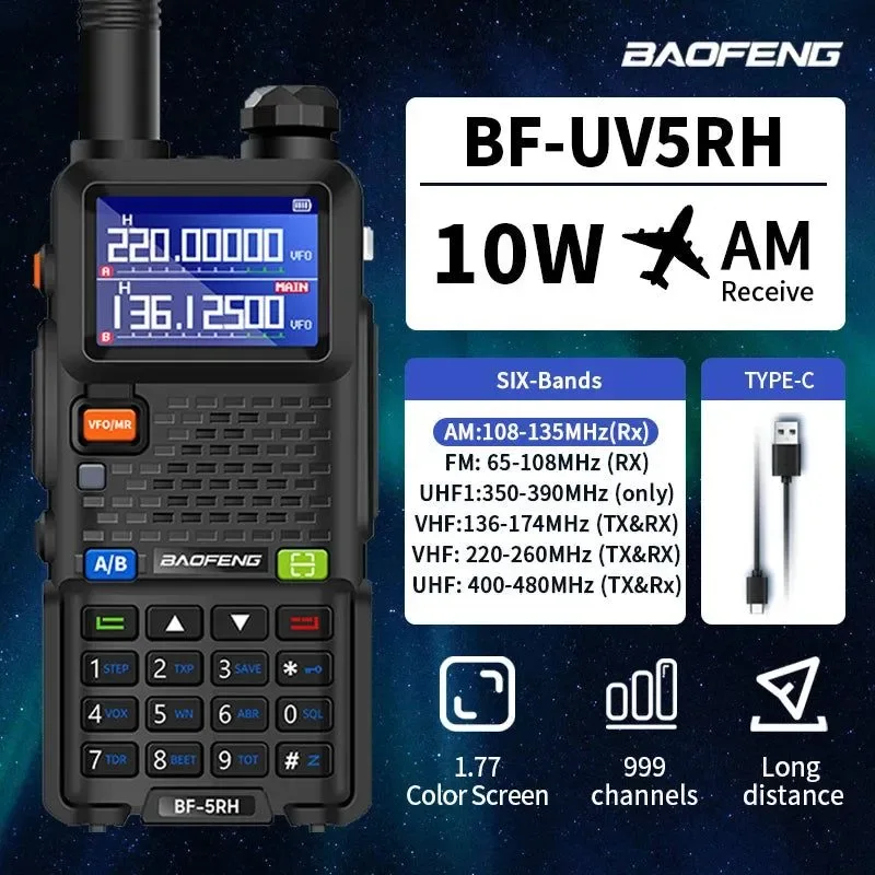 Next-Generation UV-5RH Multi-Band Walkie Talkie – Reliable Two-Way Communication for Outdoor Detailed