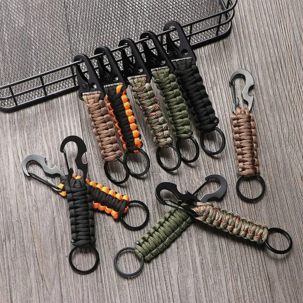 Next-Generation Outdoor Keychain Ring – Multi-Functional Camping Carabiner with Paracord Rope Quality