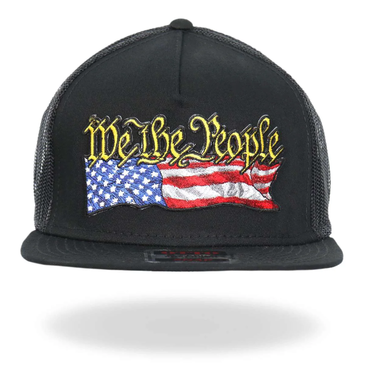 Recyclable Hot Leathers We The People Snap Back Flat Brim Hat GSH2043 Powerful