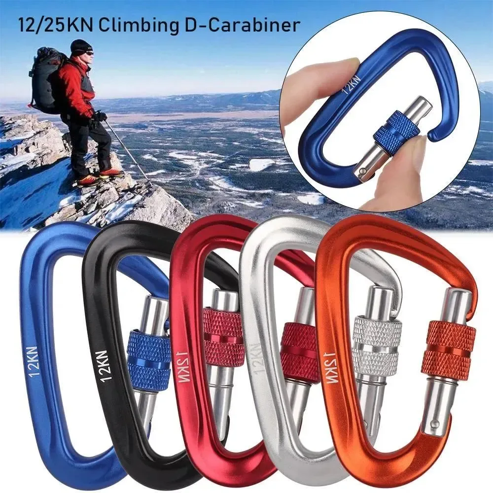 Durable BLACKON D-Shaped Professional Carabiner with Security Master Lock Secure Mountaineering and Climbing Gear Specialty