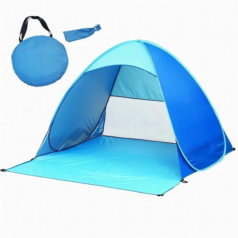 Superior Quick Automatic Beach Tent – UPF50 Outdoor Sun Shelter Portable Beach Canopy for Camping and Fishing Green