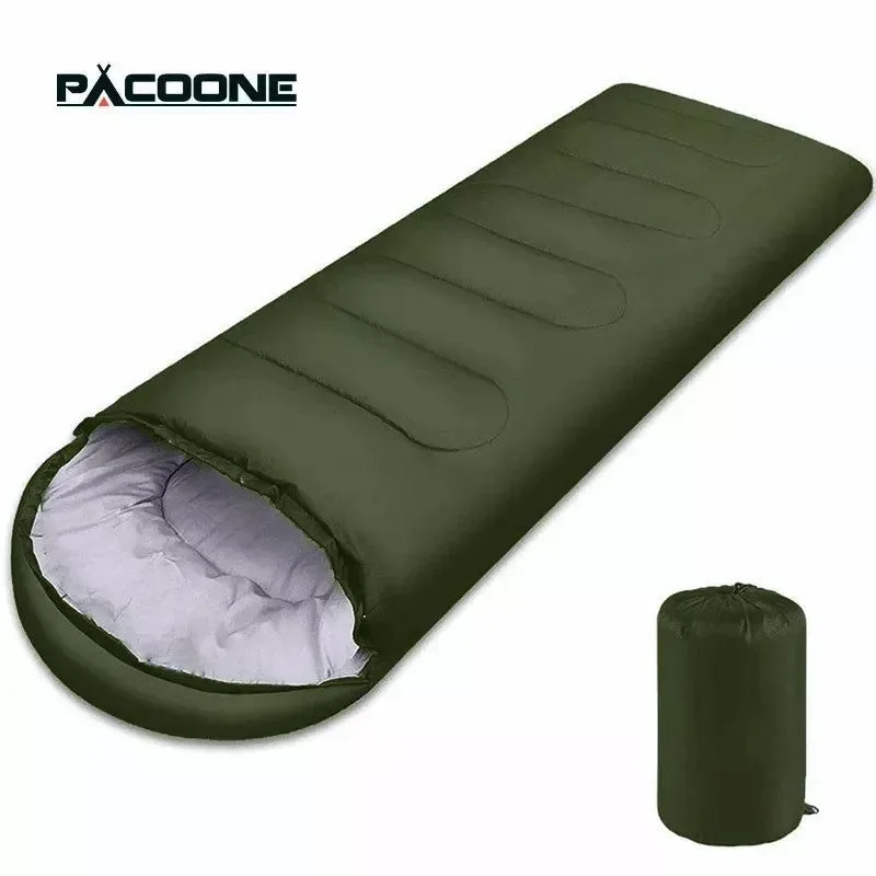 Soft 4-Season Cotton Sleeping Bag – Lightweight Winter Envelope Mummy Bag for Backpacking Camping Authentic