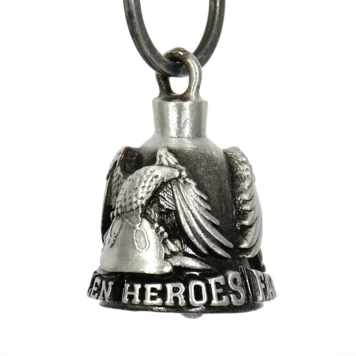 Functional Milwaukee Leather MLB9034 ‘Eagle – Fallen Heroes’ Motorcycle Good Luck Bell Key Chain Accessory for Bikers Fashionable