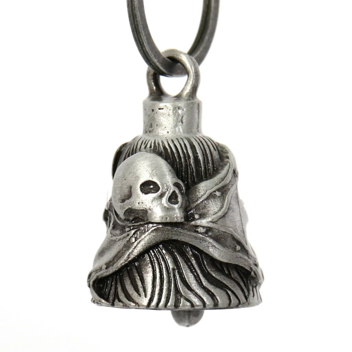 Modern Milwaukee Leather MLB9040 ‘Skull’ Motorcycle Good Luck Bell Key Chain Accessory for Bikers Luxury