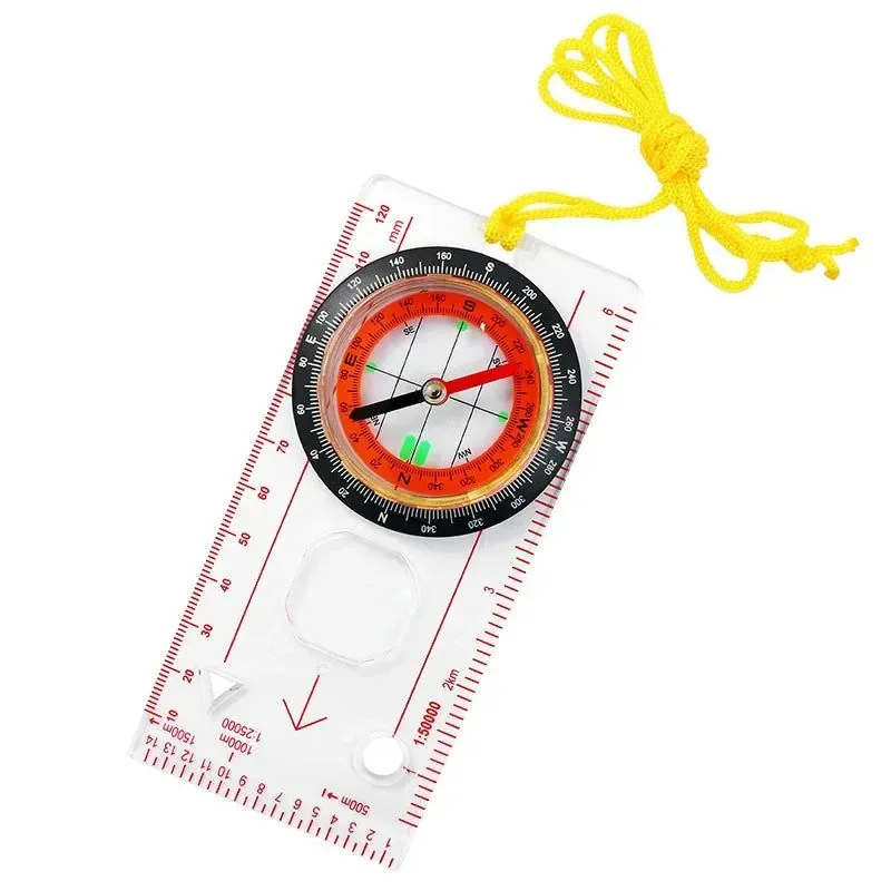 Innovative Outdoor Professional Portable Magnifying Compass with Ruler Scale – for Scout Hiking Camping and Orienteering Natural