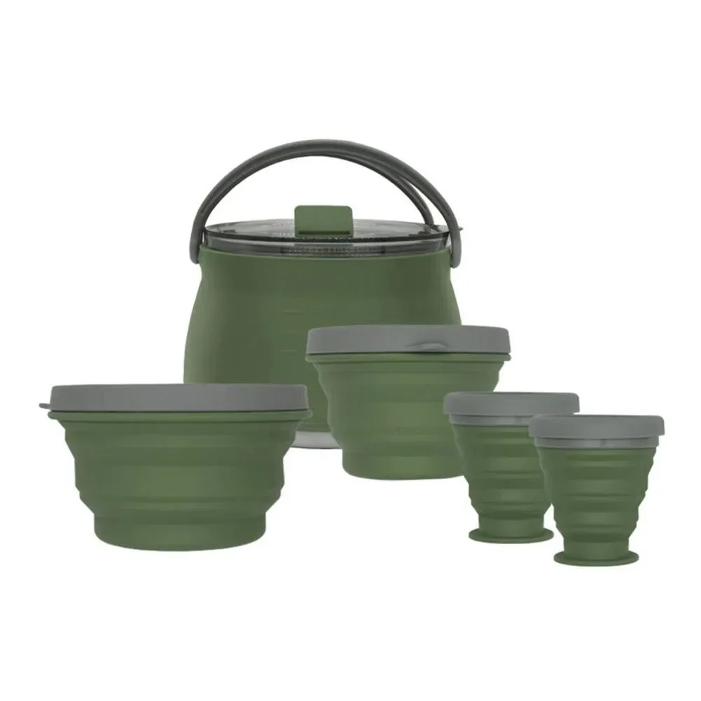 Modern Silicone Folding Boiling Water Pot with Handle Leak-Proof Food-Grade Camping Teapot for Outdoor Travel and Household Use Exclusive