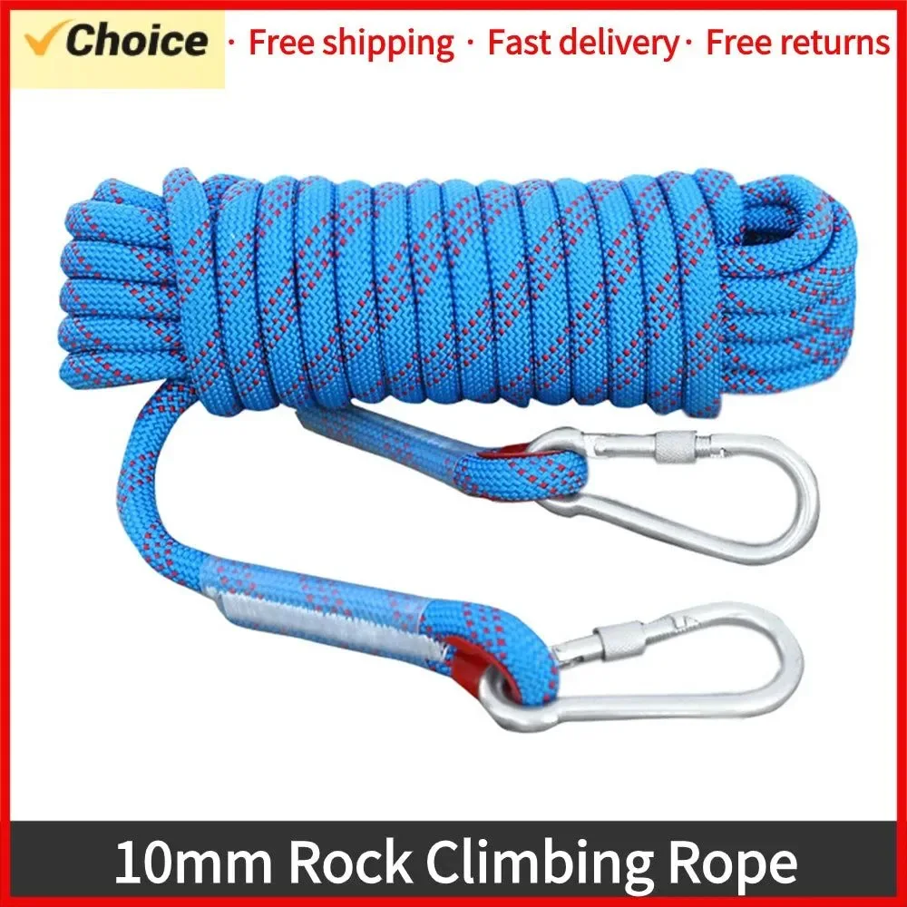Efficient Tomshoo 10mm Climbing Rope – 10M 20M 30M Outdoor Static Rappelling and Fire Rescue Safety Escape Rope Verified