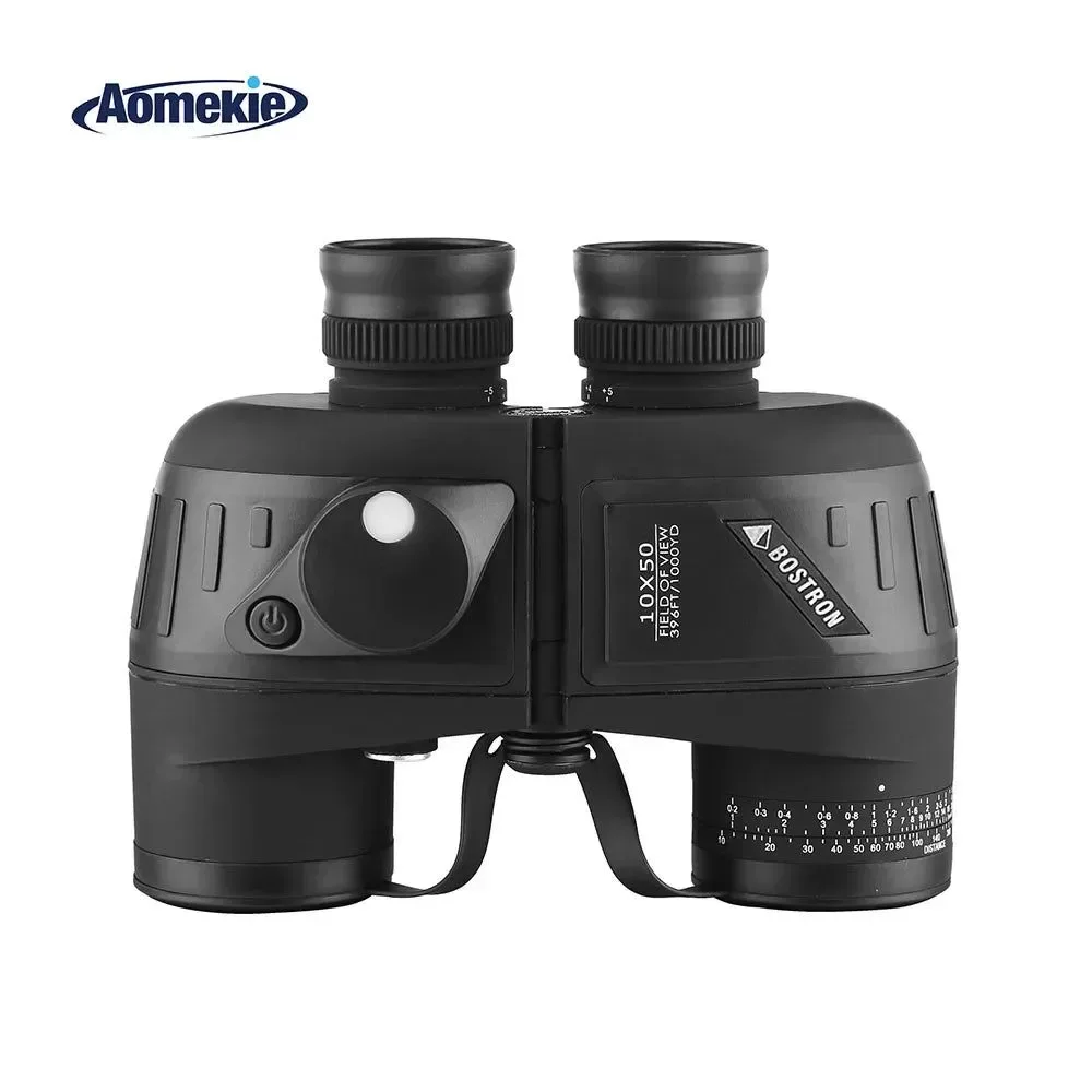Carefully Designed 10X50 Waterproof Binoculars with Rangefinder Compass and Bak4 Prism Clean