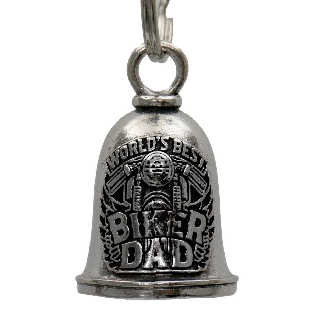 Original Design Milwaukee Leather MLB9074 Biker Dad Motorcycle Good Luck Bell w Key Ring-Key Chain Accessory for Bikers Original