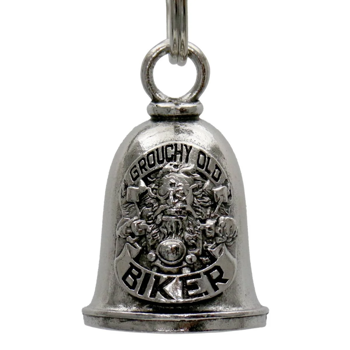 Excellent Milwaukee Leather MLB9108 Grouchy Biker Motorcycle Good Luck Bell w Key Ring-Key Chain Accessory for Bikers Effective