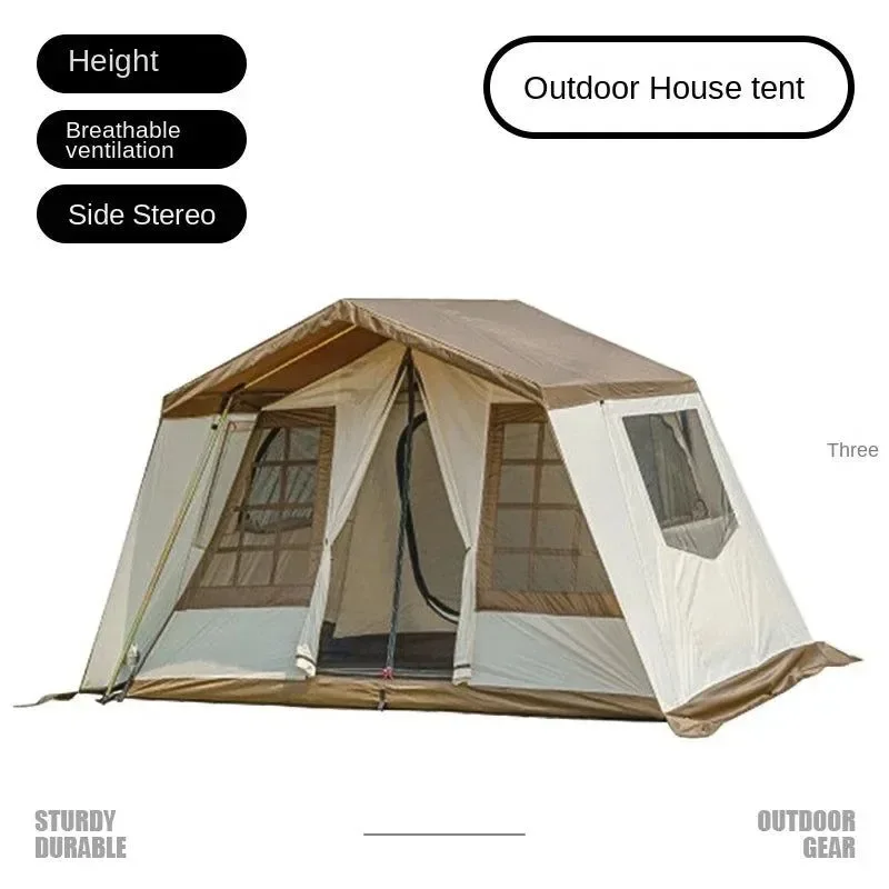 Convenient Landwolf 3-4 Person Multi-Cabin Family Camping Tent – Tunnel Design with Carbon Fiber Poles Contemporary
