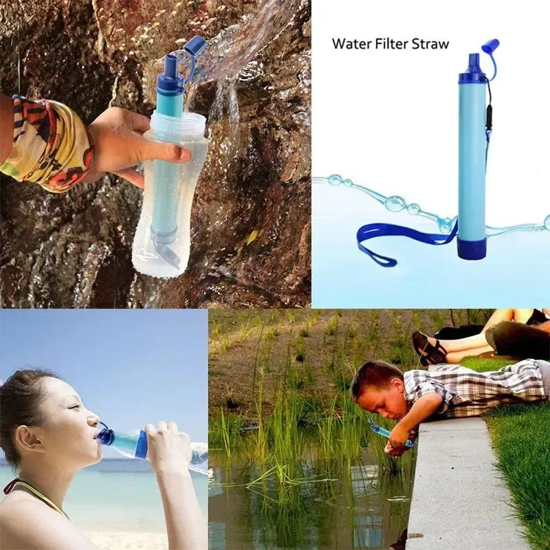 Breathable Portable Outdoor Water Purifier – Four-Stage Direct-Drink Filtration for Camping Hiking Emergency Survival Recyclable