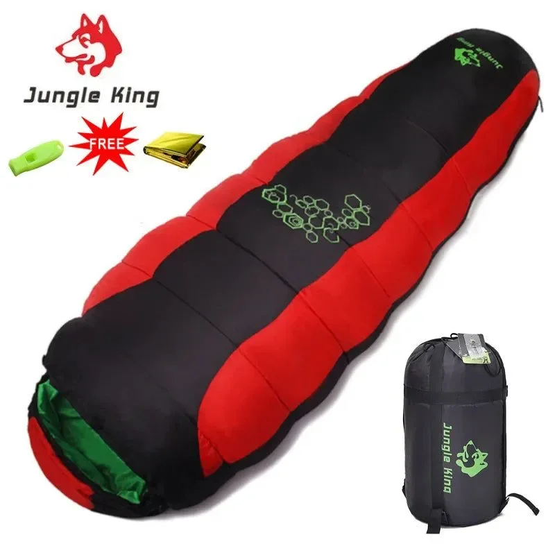 Fashionable Jungle King CY0901 4-Season Mummy Sleeping Bag – Waterproof Spliceable 220cm 0.85–1.85kg Original