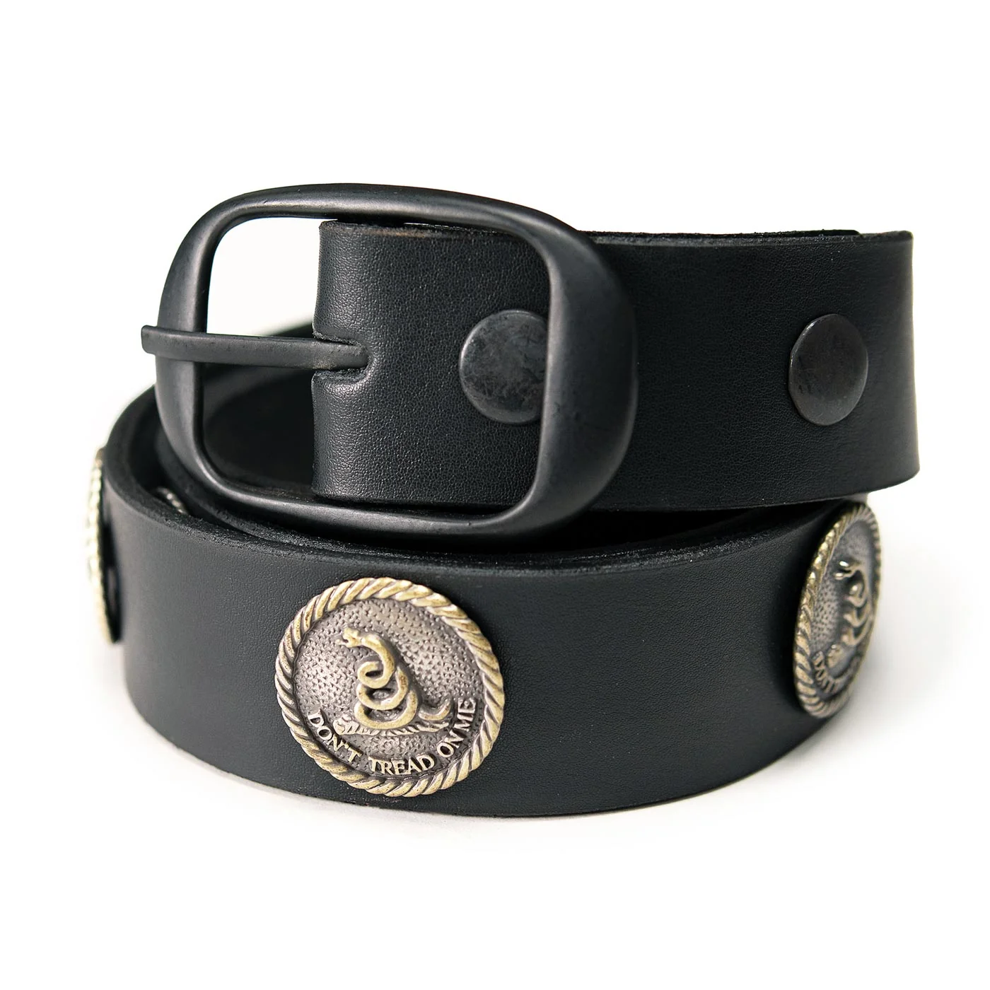 Fashionable Milwaukee Leather MP7109 Men’s Don’t Tread On Me Black Leather Belt w Interchangeable Buckle – 1.5 inches Wide Fine