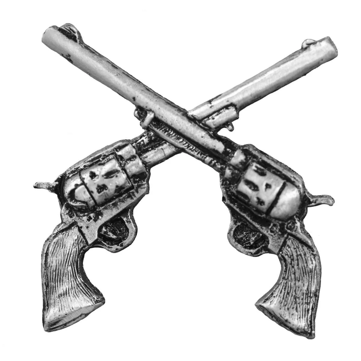Premium Milwaukee Leather MLP9271 Crossed Guns Pin For Jackets Vest Hats and Clothing Long-Lasting