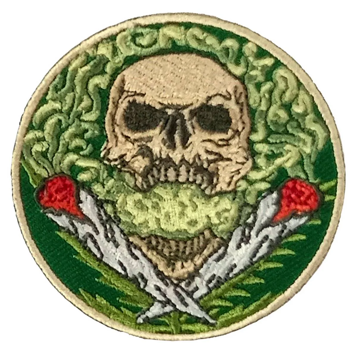 Modern Hot Leathers Pot Skull 3 X 3 Embroidered Patch PPQ2380 High-Performance