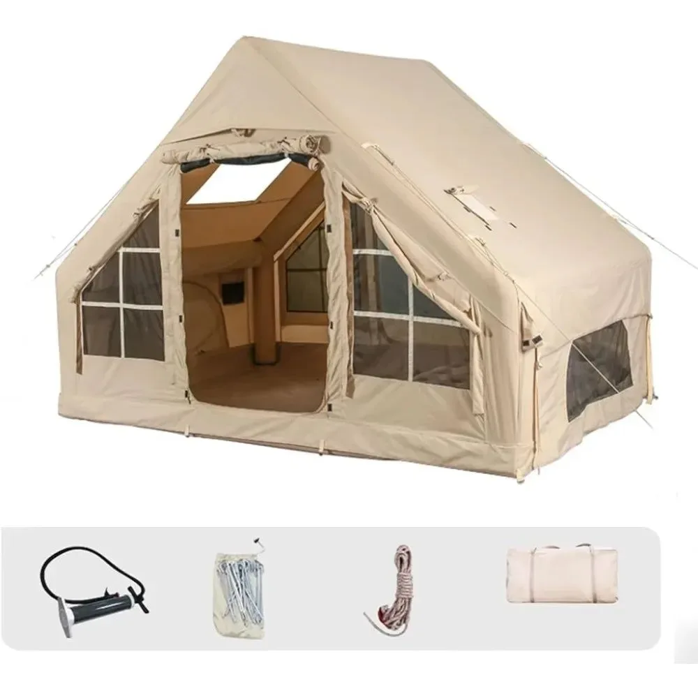 Effective Inflatable Camping Tents with Pump – Easy Setup Waterproof and Windproof Blow-up Tent for Glamping Original