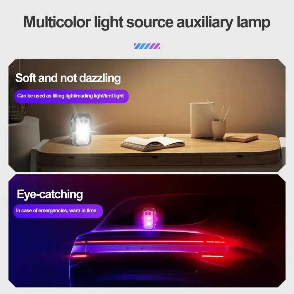 Organic USB Rechargeable Keychain Flashlight – Dual Light Versatile Outdoor Safety Light for Camping and Fishing