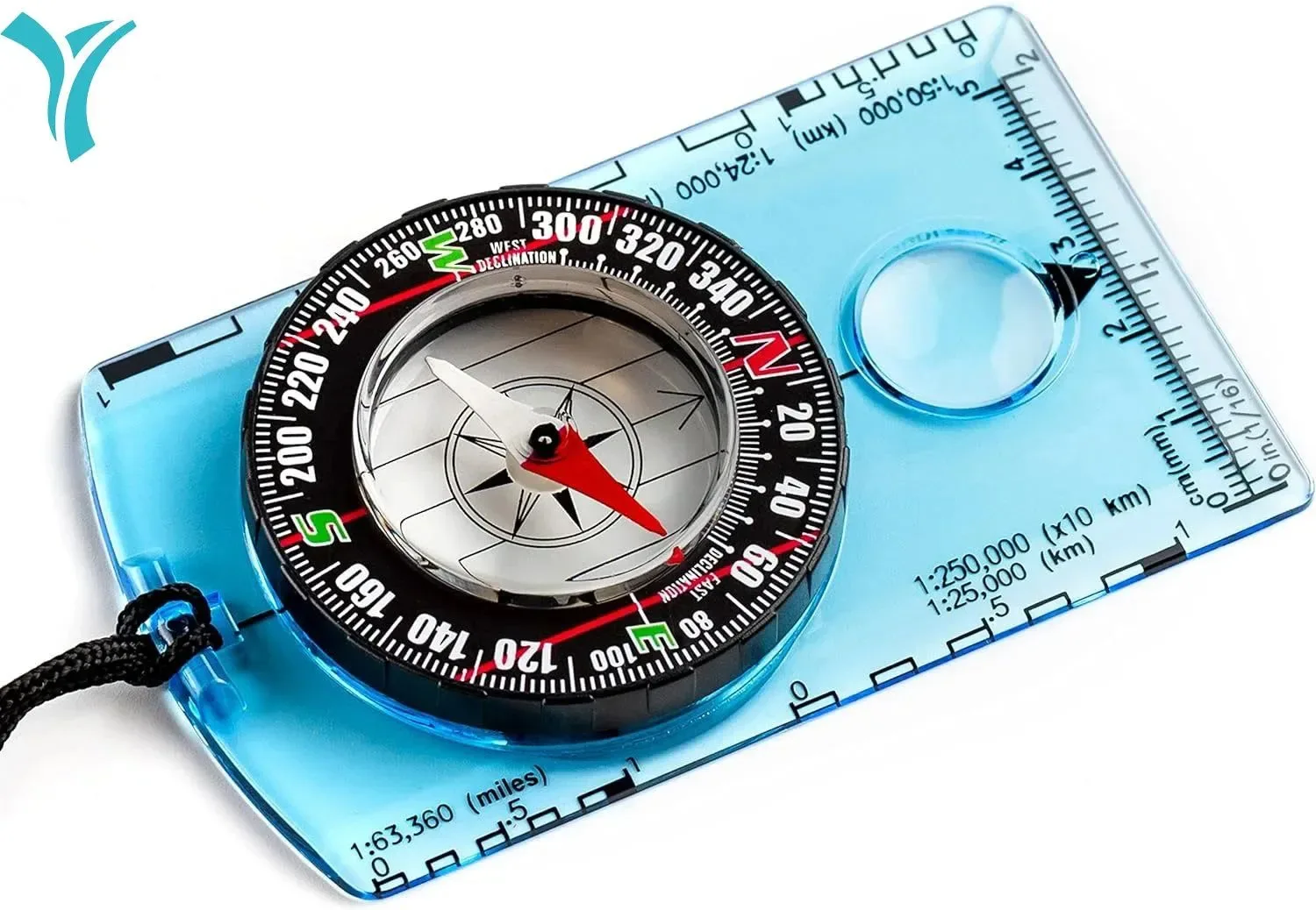 Reusable Orienteering Compass – Advanced Baseplate Scout Compass with Noctilucent Display for Hiking Backpacking Survival Excellent
