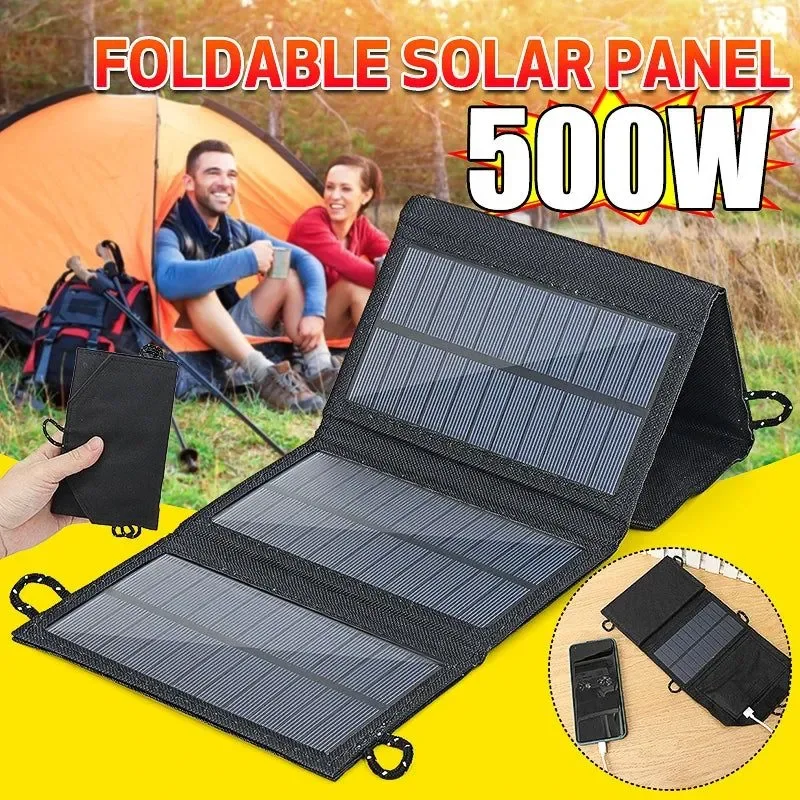 Reusable Foldable Solar Panel with 200W Portable Waterproof Charger with USB DC Output Healthy