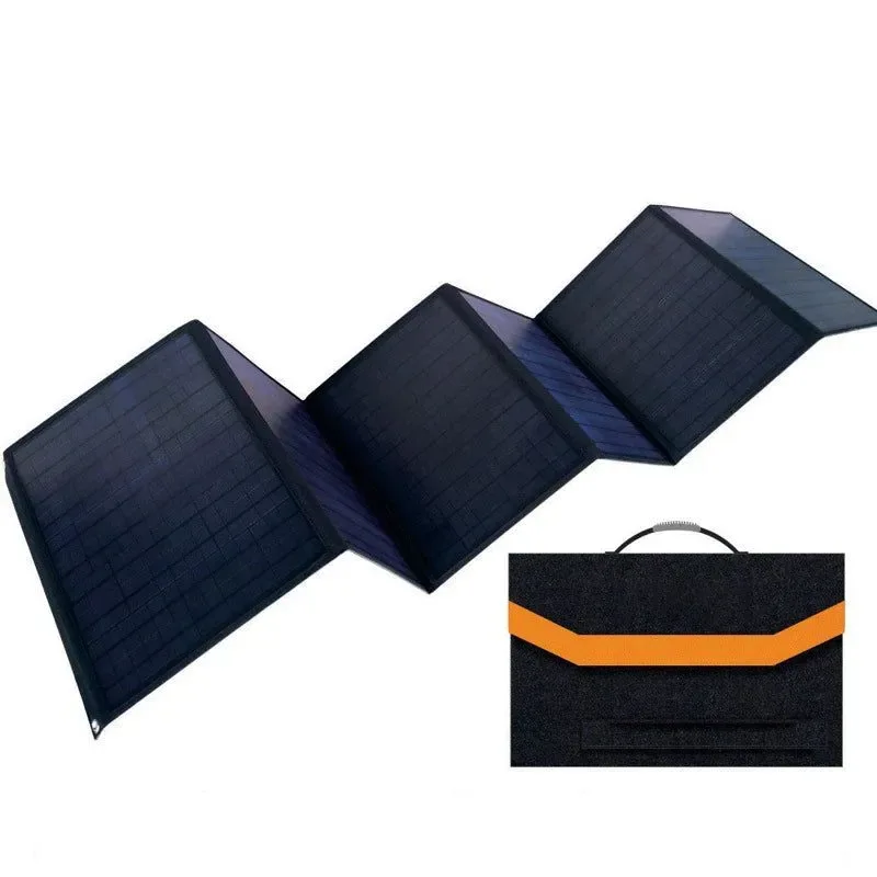 Solid 120W 18V Foldable Solar Panel Bag with USB and DC Outputs – Portable Charger for Outdoor Travel Hiking and Camping Elegant