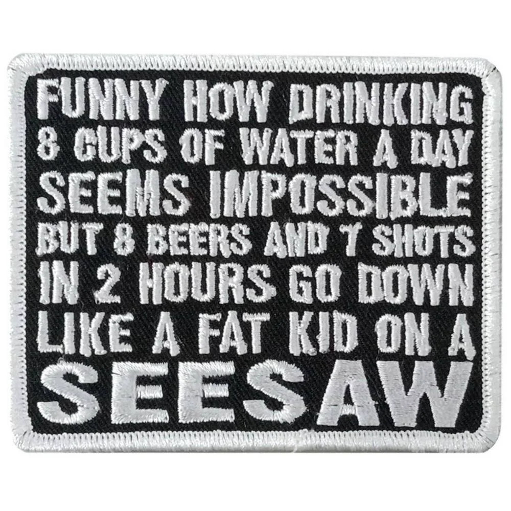 Top-Quality Hot Leathers Funny How Drinking 3.5 X 2.9 Embroidered Patch PPW1172 Official