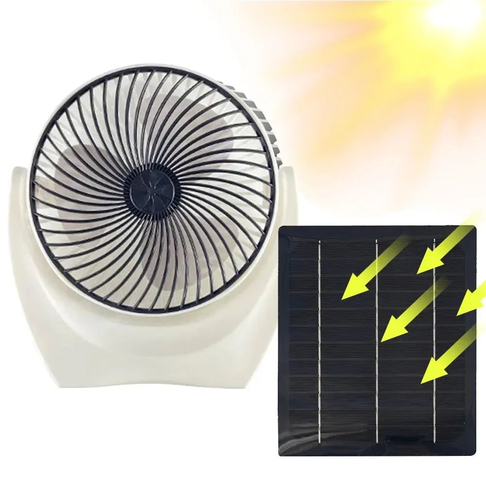 Official Solar Powered Camping Fan with USB – Portable Solar Fan for Outdoor Camping Hiking Fishing Travel Relaxed