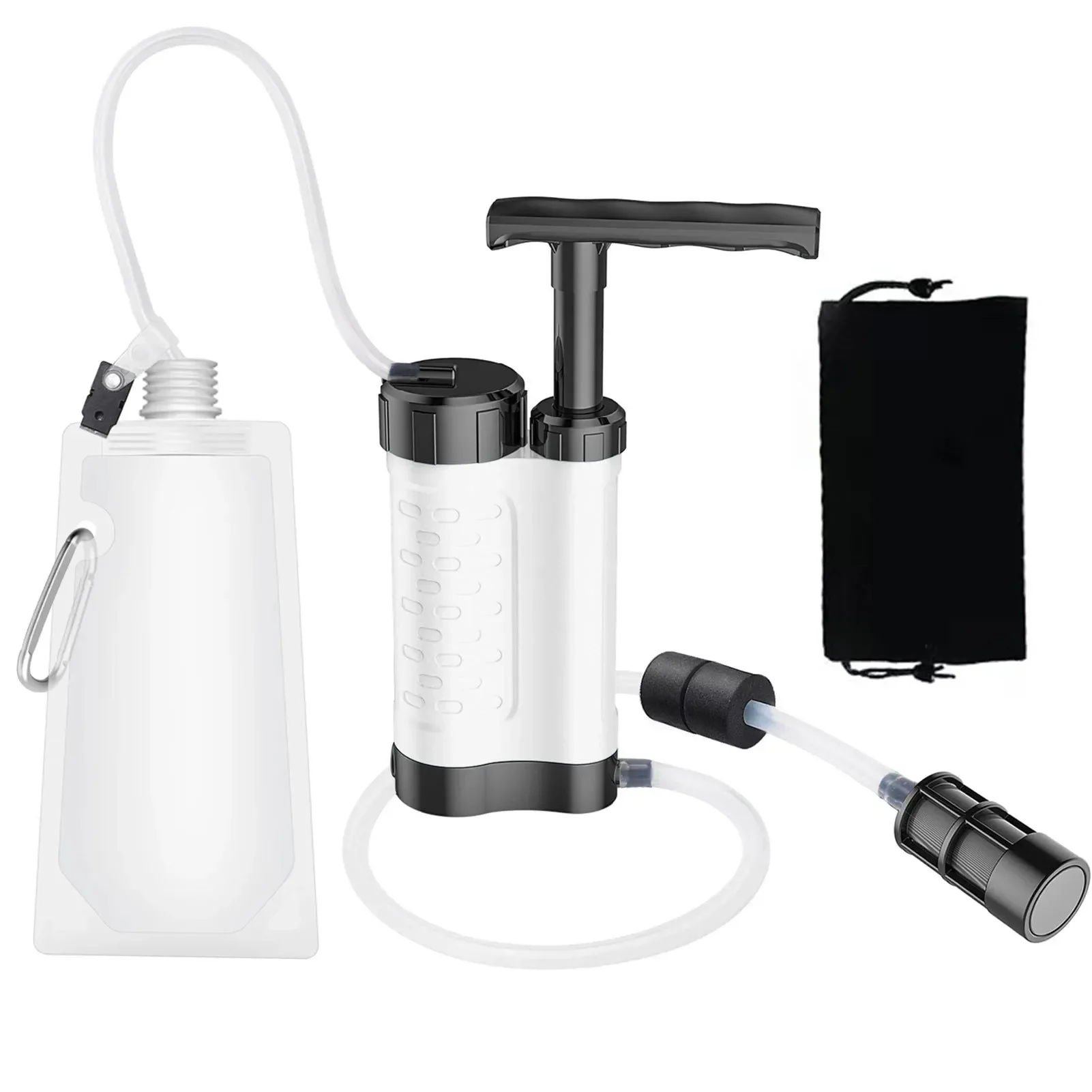First-Class Water Purifier Pump Filtration System – 0.01 Micron 3000L Capacity 1200ml min for Camping Hiking Emergency Survival Smooth