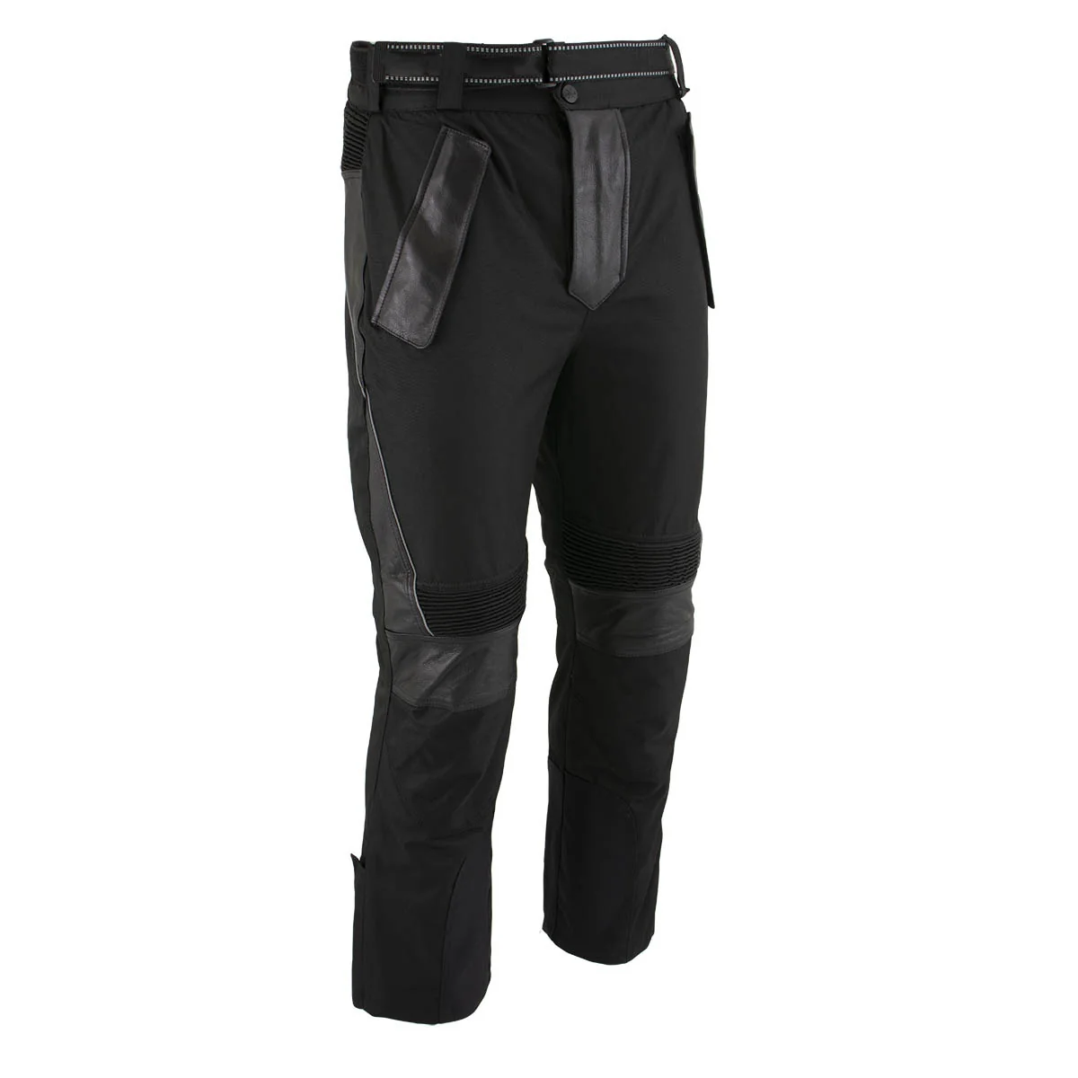 Enhanced Milwaukee Leather MPM5728 Men s Black Tri-Tex and Leather Motorcycle Biker Racing Pants w CE Armor Protection Quality
