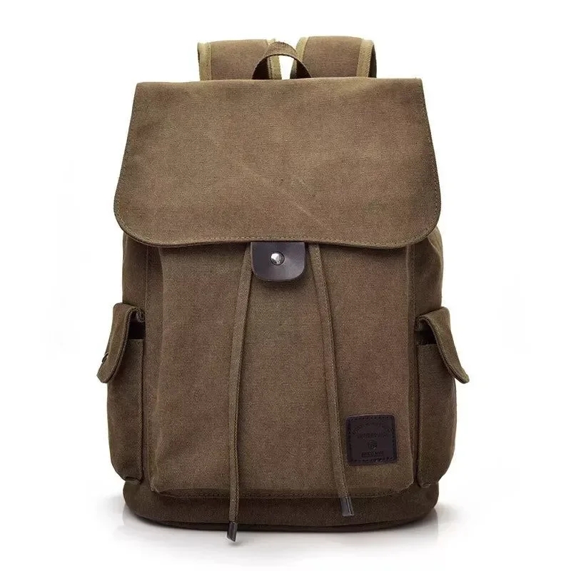 Smart High-Quality Canvas Men s Backpack – Large Shoulder School Bag for Travel Camping and Fashion Refined