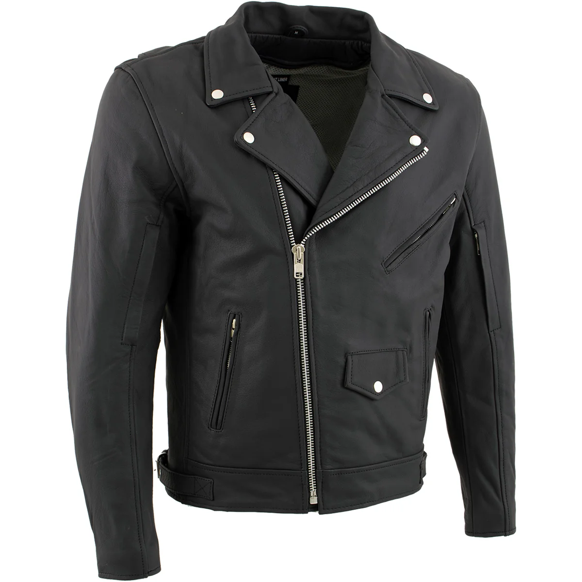 Unique Milwaukee Leather LKM17010 Men’s Reaper Premium Matte Black Leather Motorcycle Biker Riders Jacket Elegant