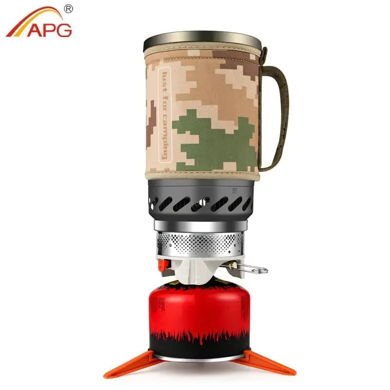 Traditional 1.4L Backpacking Stove Portable Camping Propane Cooking Gear Camp Burner System with Tripod and Pot Support Genuine