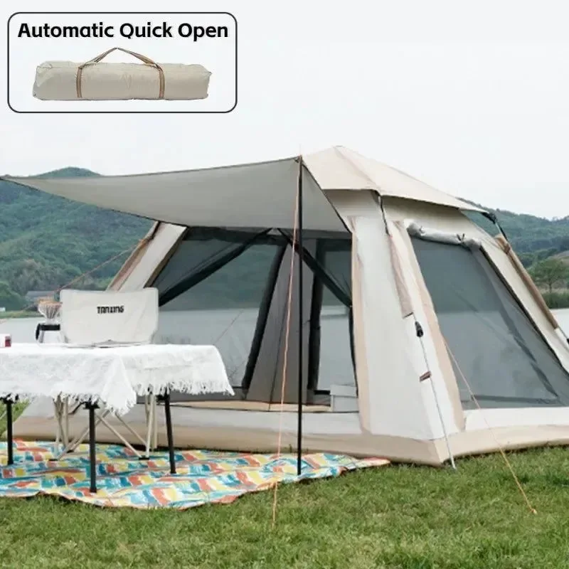 Prestigious 5-8 Person Automatic Quick-Open Camping Tent – Waterproof 600D Oxford with Rainfly Consistent