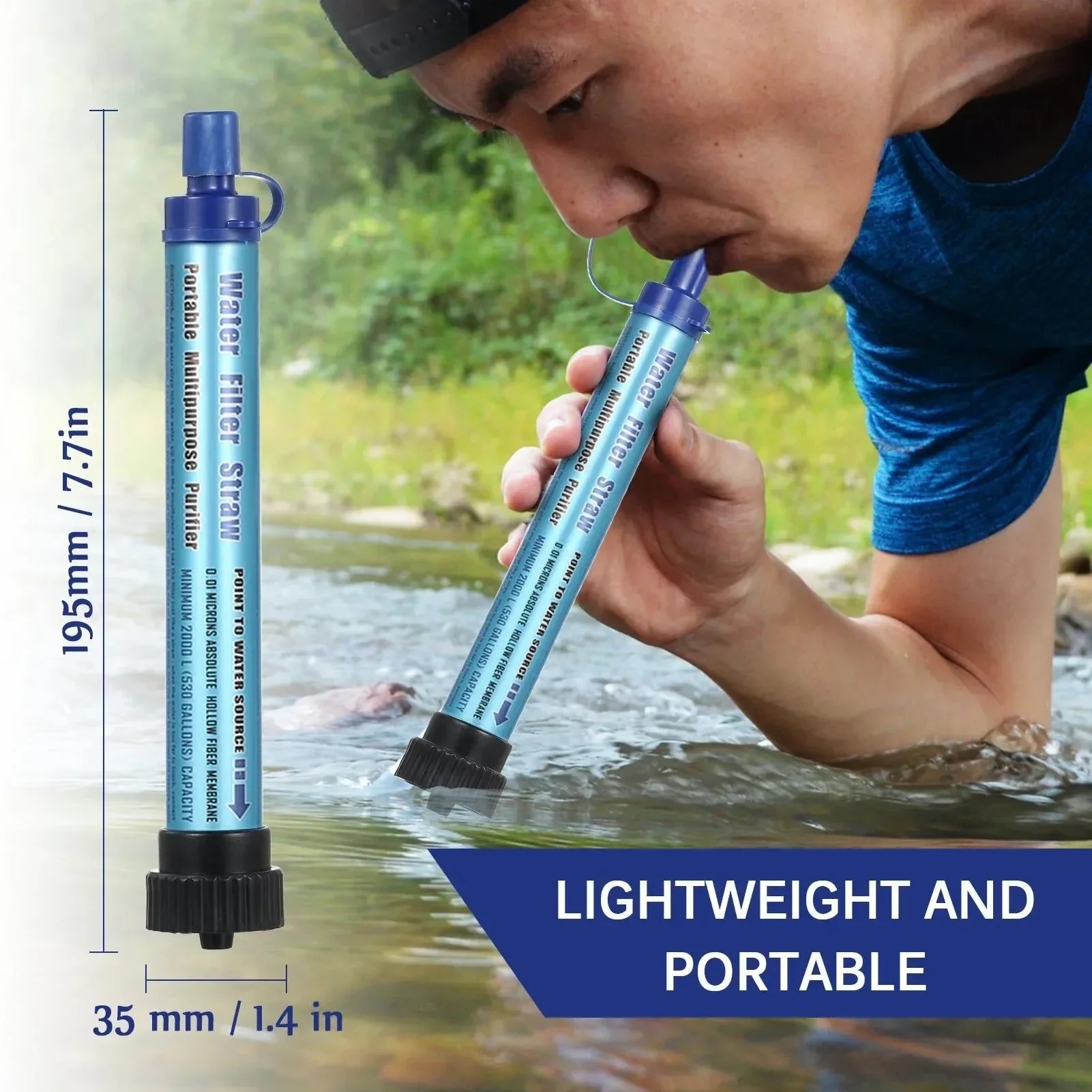 Effective Portable Hiking Water Purifier – 5-Stage Personal Filter System with 2000L Capacity for Camping Hunting Emergency Innovative