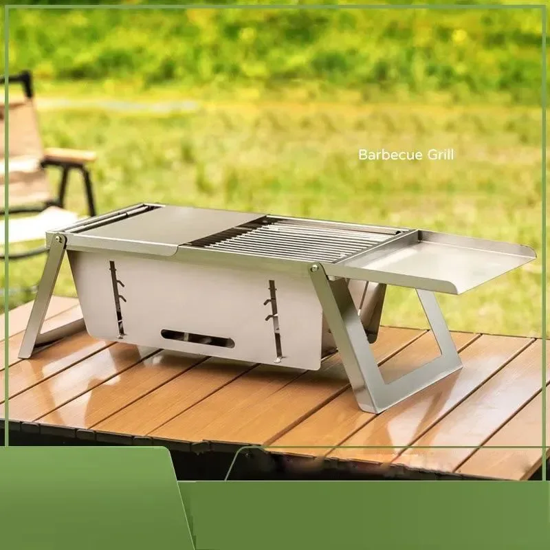 Durable Portable BBQ Grill with Stainless Steel Bracket Reliable